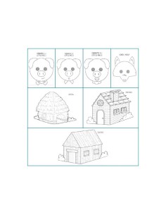 PACK 4 CARETAS NIEFENVFER  TRES CERDITOS 1400102