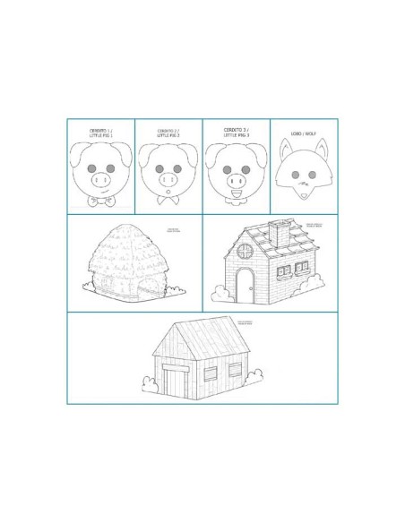 PACK 4 CARETAS NIEFENVFER  TRES CERDITOS 1400102