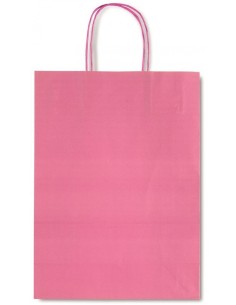 PAQ 25 BOLSAS KRAFT ALLEGRA COLOR ROSA 26X12X36CM