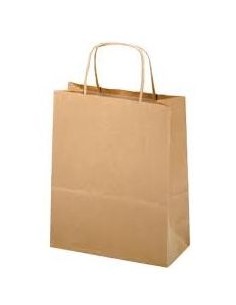 Paq 25 bolsas kraft allegra color kraft 36x12x41cm