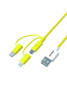 PT-USB003Y1 cable USB 1,2 m USB A USB C/Micro USB A/Lightning Amarillo