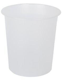 PAPELERA PLASTICO CERRADA TRASL.CRISTAL