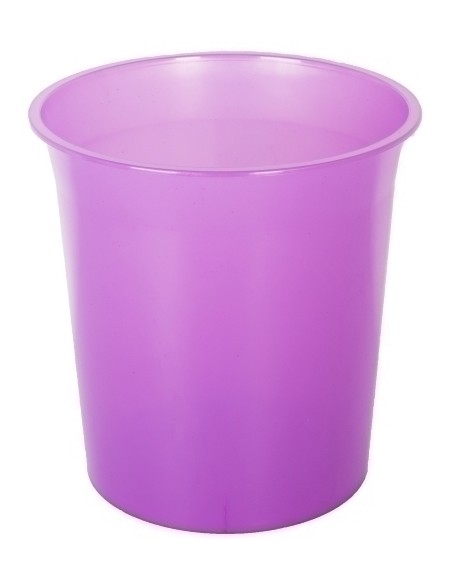 PAPELERA PLASTICO CERRADA TRASL.MALVA