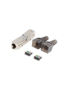 PL2SA-6000TL conector RJ-45 Plata, Transparente