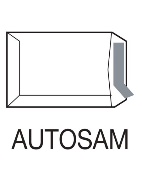 CAJA 1000 BOLSAS SALARIOS (100X145) KRAFT 70 GRS. AUTOSAM AUTOADHESIVO CON TIRA DE SILICONA SAM 140700