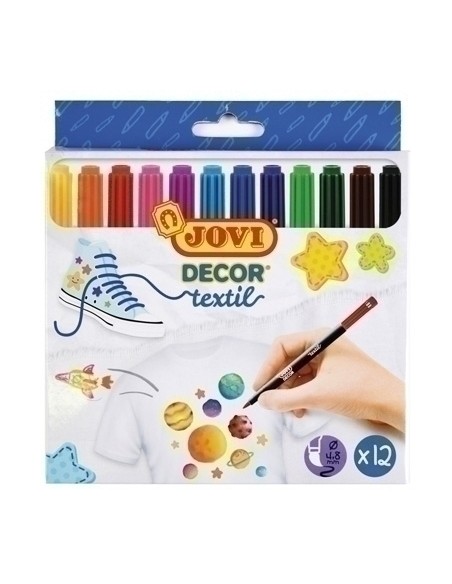 ROTUL.JOVI DECOR TEXTIL  ESTUCHE 12 - Pack de 5 unidades