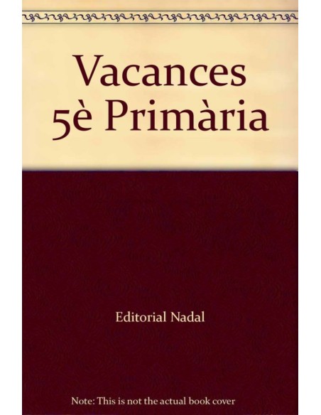 Vacances 5 Educacio Primaria