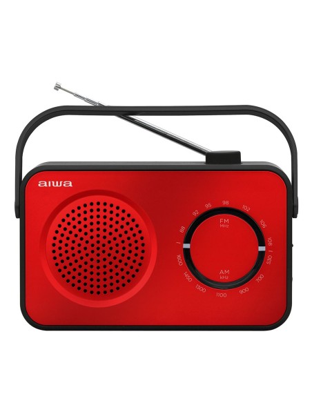 R-190RD radio Portátil Analógica Negro, Rojo
