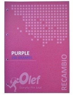 RECAMBIO OLEF A4 80h 4 TAL. CD.5 VIOLETA - Pack de 5 unidades