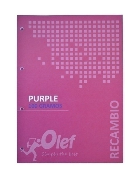 RECAMBIO OLEF A4 80h 4 TAL. CD.5 VIOLETA - Pack de 5 unidades