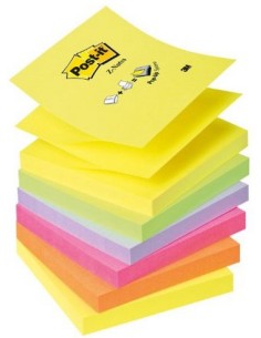 R330-NR nota autoadhesiva Plaza Verde, Naranja, Rosa, Púrpura, Amarillo 100 hojas Autoadhesivo