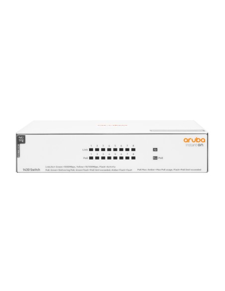 Instant On 1430 8G Class4 PoE 64W No administrado L2 Gigabit Ethernet (10/100/1000) Energía sobre Ethernet (PoE) Blanco