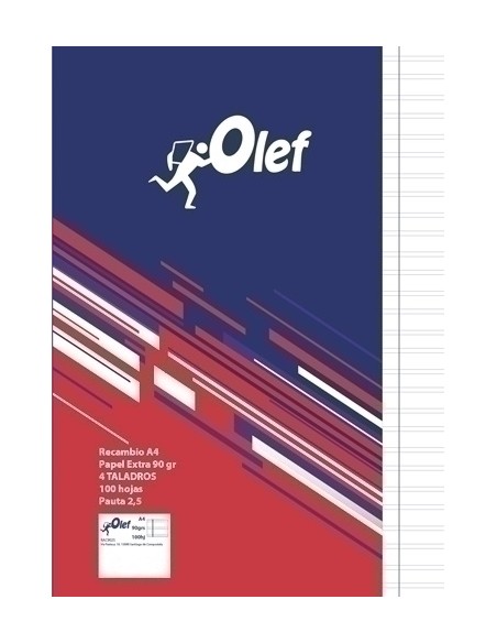 RECAMBIO OLEF A4 100h 4 TAL. PT.2,5