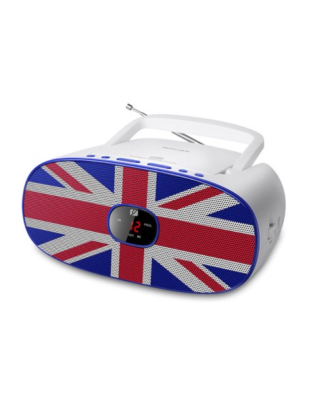 MD-205UK sistema estéreo portátil Analógica FM, MW Azul, Rojo, Blanco