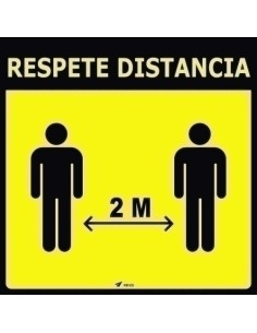 VINILO PARED 25x25 RESPETE DISTANCIA