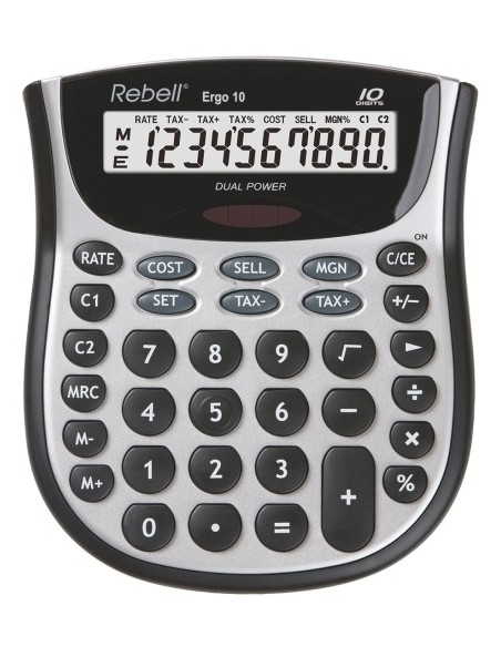 CALCULADORA SOBR.REBELL 10 DIG. ERGO 10