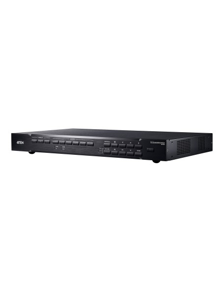 Switch de presentación 7 x 3 con escalador de vídeo, streaming, mezclador de audio y HDBaseT