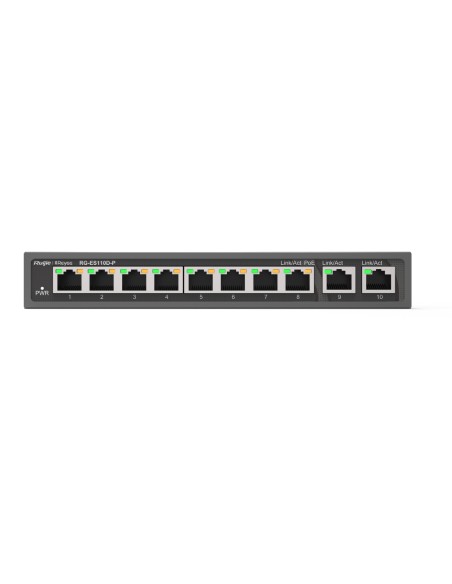 RG-ES110D-P switch No administrado Fast Ethernet (10/100) Energía sobre Ethernet (PoE) Negro