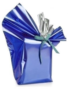 PAPEL REGALO COLIBRI 60x15 AZUL METALIZA