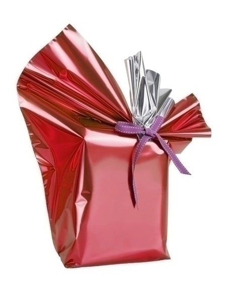 PAPEL REGALO COLIBRI 60x15 ROJO METALIZA