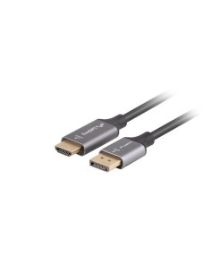 CA-DPHD-20CU-0010-BK adaptador de cable de vídeo 1 m DisplayPort HDMI tipo A (Estándar) Negro, Plata