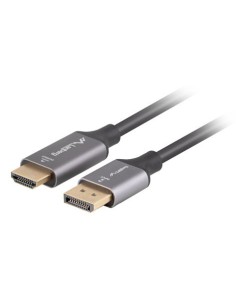 CA-DPHD-20CU-0018-BK adaptador de cable de vídeo 1,8 m DisplayPort HDMI tipo A (Estándar) Negro, Plata