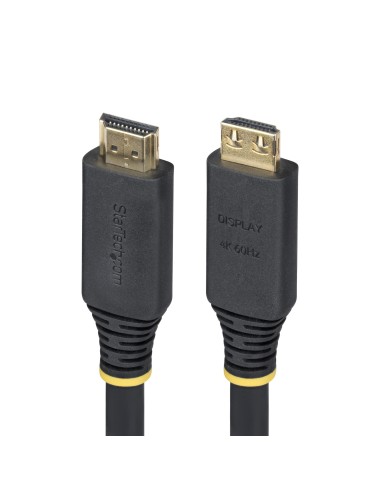 Cable HDMI de Alta Velocidad Activo de 10m - Conectores de Agarre - UHD 4K60Hz/1440p 144Hz - 18Gbps - HDR10/HDCP 2.2/ARC - Cable