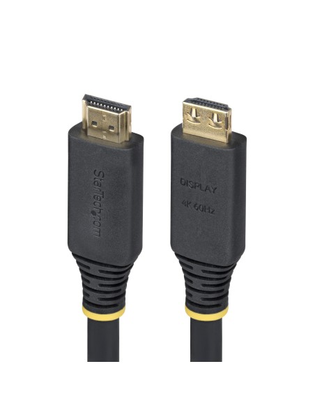 Cable HDMI de Alta Velocidad Activo de 10m - Conectores de Agarre - UHD 4K60Hz/1440p 144Hz - 18Gbps - HDR10/HDCP 2.2/ARC - Cable