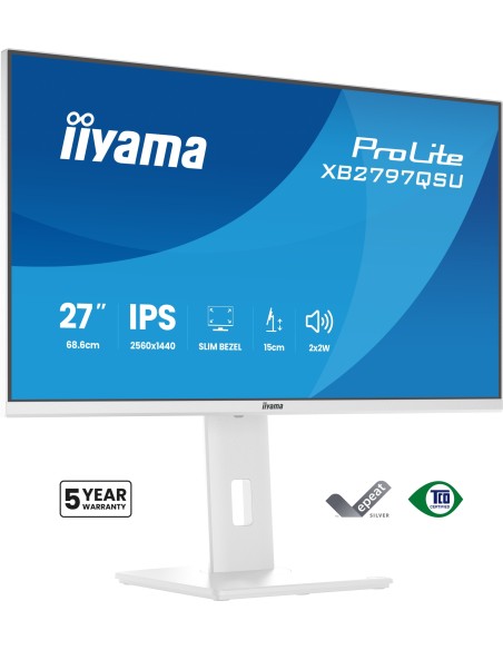 ProLite XB2797QSU-W1 pantalla para PC 68,6 cm (27") 2560 x 1440 Pixeles Quad HD LED Blanco