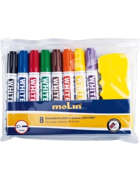 ROTUL.PIZAR.MOLIN SET B/8+BORRADOR
