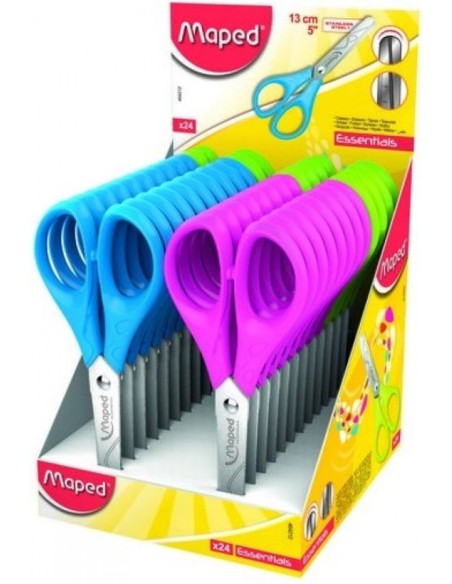 EXP 24 TIJERA ESCOLAR 13CM ESSENTIALS MAPED
