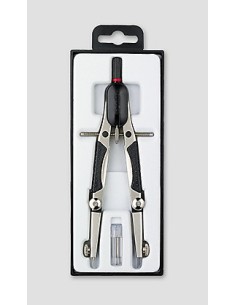 S0676570 compás Negro, Acero inoxidable