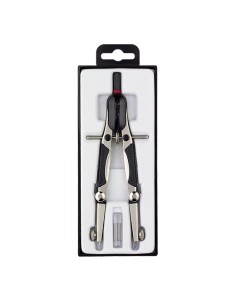 S0676580 compás Negro, Acero inoxidable