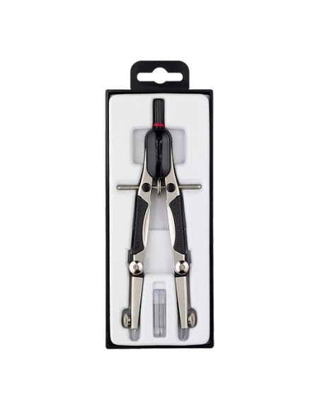 S0676580 compás Negro, Acero inoxidable