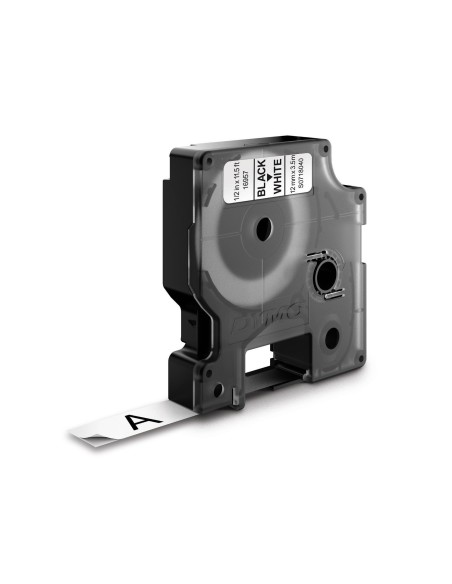 D1 - Etiquetas Durable - Negro sobre blanco - 12mm x 5.5m