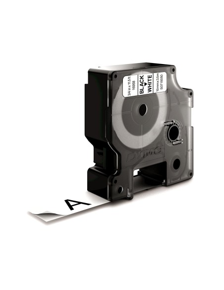 D1 - Etiquetas Durable - Negro sobre blanco - 19mm x 5.5m