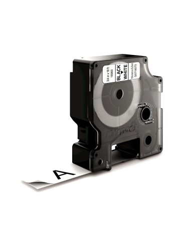 D1 - Etiquetas Durable - Negro sobre blanco - 19mm x 5.5m