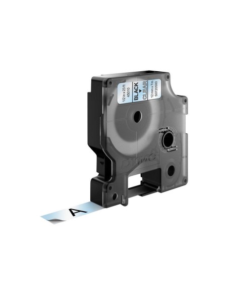 D1 - Etiquetas estándar - Negro en claro - 12mm x 7m