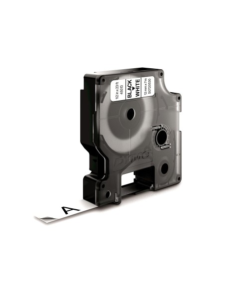 D1 - Etiquetas estándar - Negro sobre blanco - 12mm x 7m