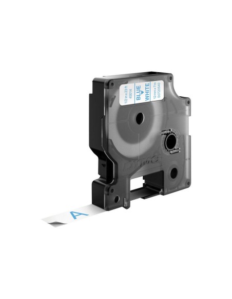 D1 - Etiquetas estándar - Azul sobre blanco - 12mm x 7m