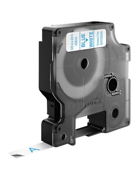 D1 - Etiquetas estándar - Azul sobre blanco - 9mm x 7m