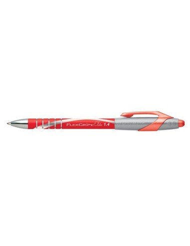 Flexgrip Elite Rojo Bolígrafo de punta retráctil con pulsador 12 pieza(s)