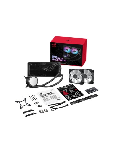 ROG Ryuo III 240 ARGB Procesador Kit de refrigeración líquida 12 cm Negro