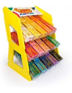 Expositor 180 tacos plastilina jovi 70s 50g colores surtidos