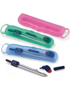 Exp 20 compas escolar con adaptador universal y estuche de minas faibo