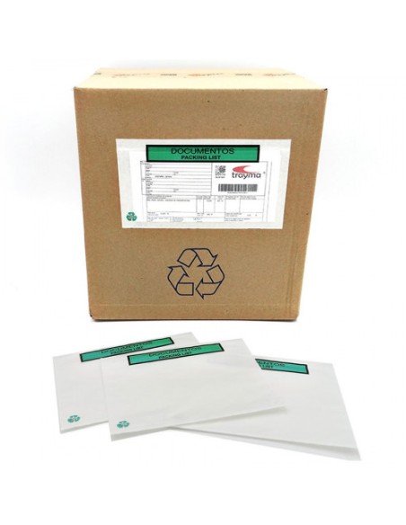 CAJA 1000 SOBRES ADHESIVOS PACK LIST 100% PAPEL 240X170 MM IMPRESO DOCUMENTOS PACKING LIST S2757 F-P