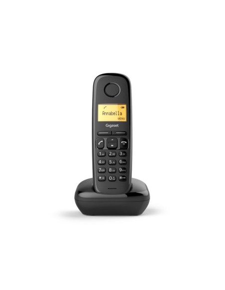 A170 Teléfono DECT Black Identificador de llamadas