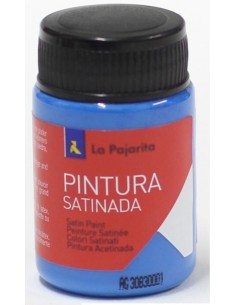 C 6 bote pintura satinada la pajarita azul intenso 35ml base latex