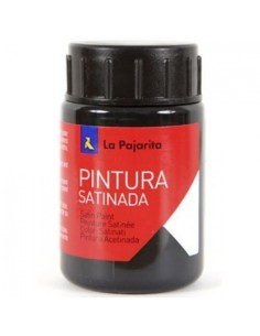 C 6 bote pintura satinada la pajarita negro base latex
