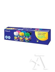 Estuche 6 botes tempera 25ml colores primarios pelikan